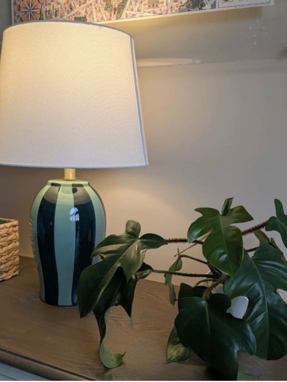 x2 • striped Table Lamps •